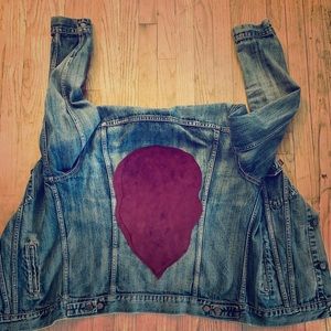 Custom denim jean jacket